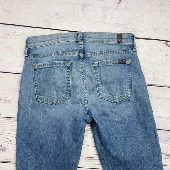 7 For All Mankind The Skinny Crop & Roll Jeans - Picture 3 of 14